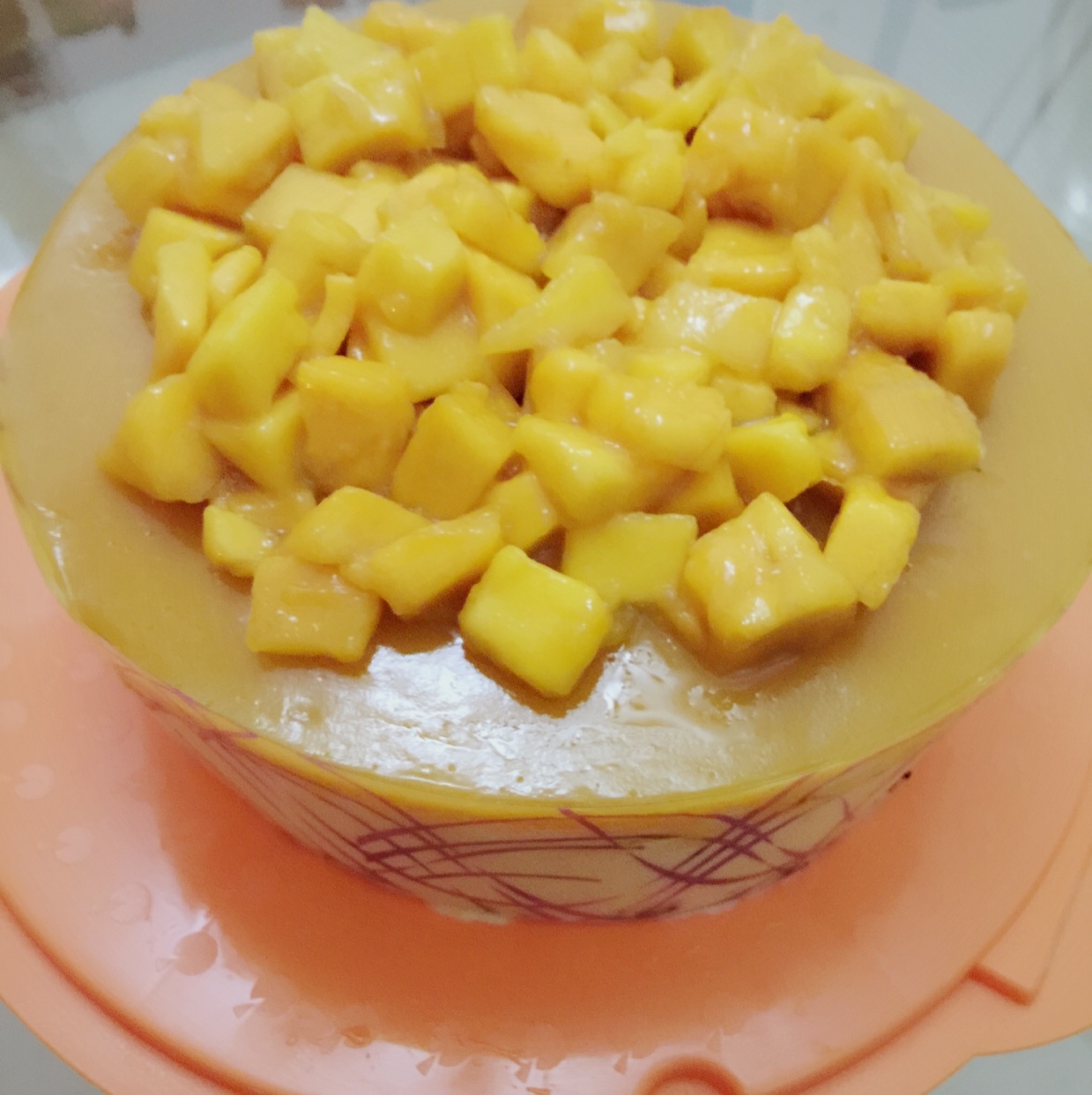 料超足的芒果慕斯蛋糕