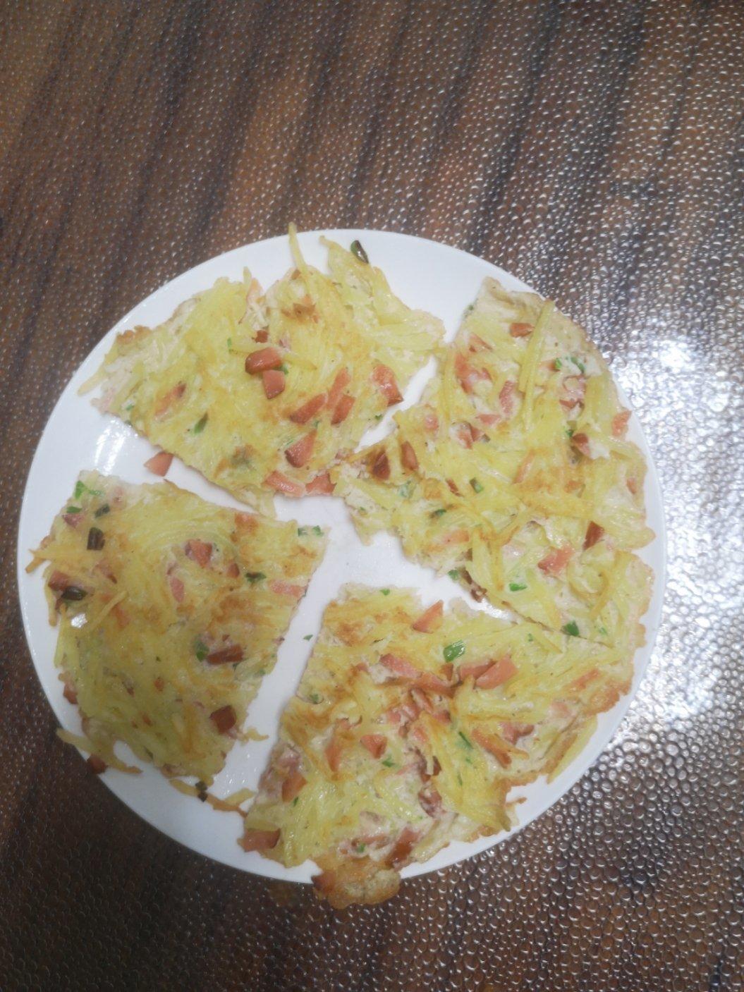 香煎土豆丝鸡蛋饼