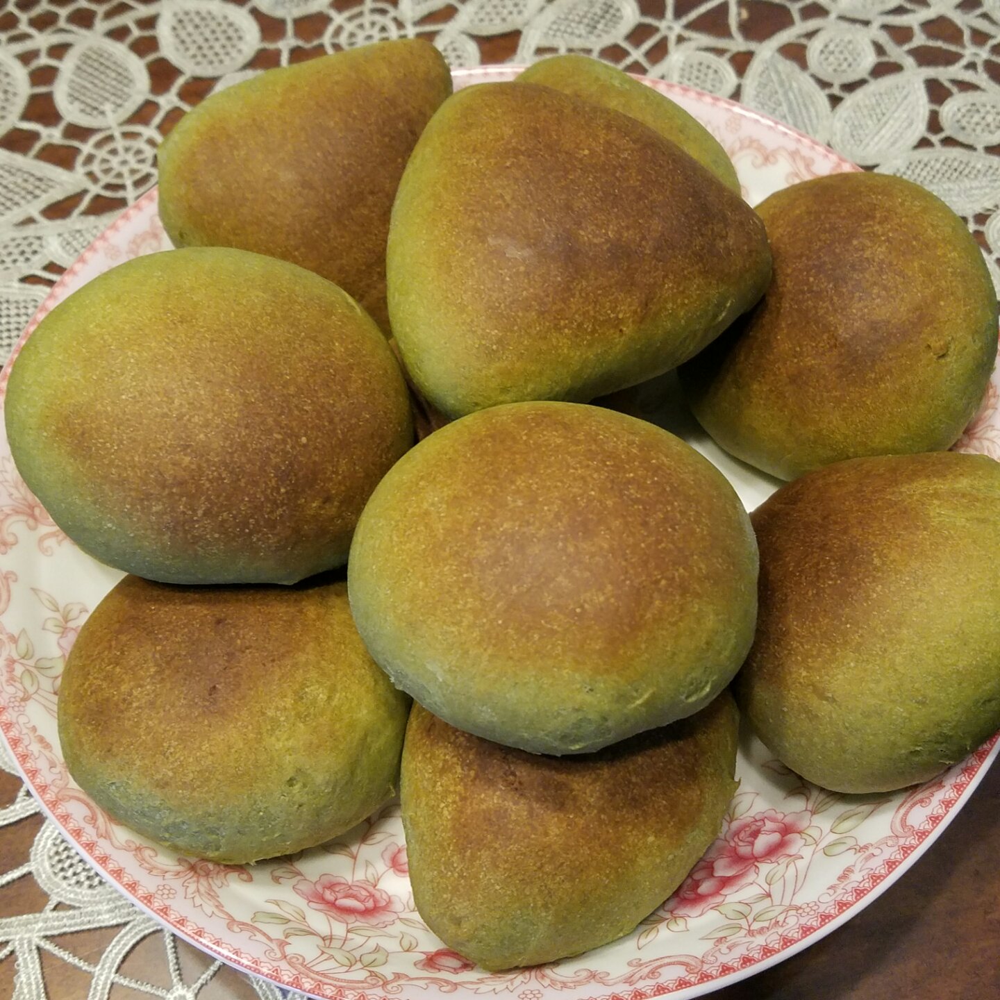 抹茶红豆软面包