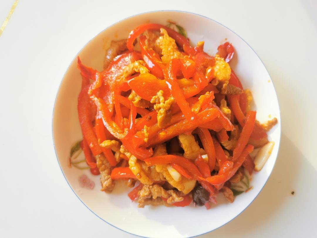 红椒炒肉丝