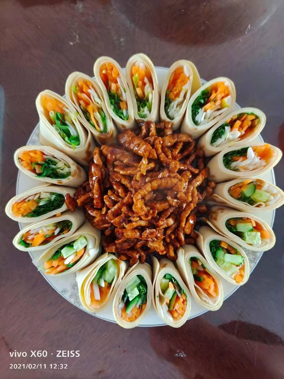 年夜饭&高颜值的【京酱肉丝千张蔬菜卷】