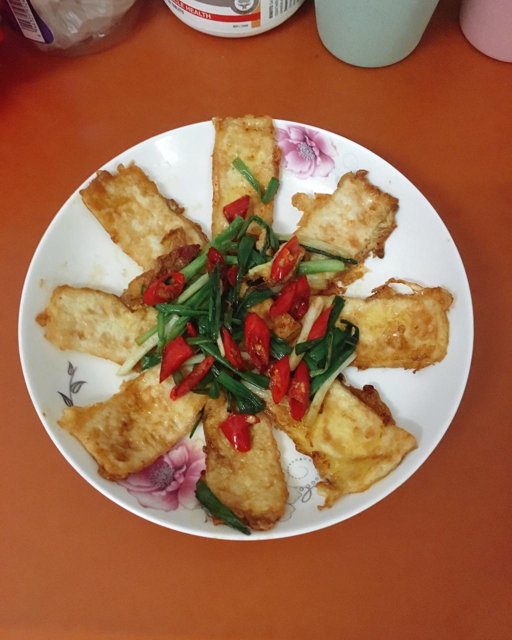 香煎豆腐--家常豆腐