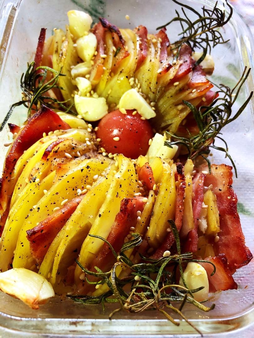 冉妈tina做的烤蓑衣土豆