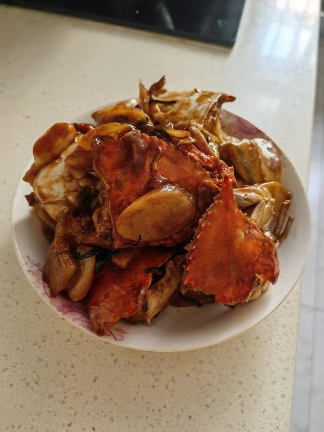 梭子蟹炒年糕～标准的江浙菜