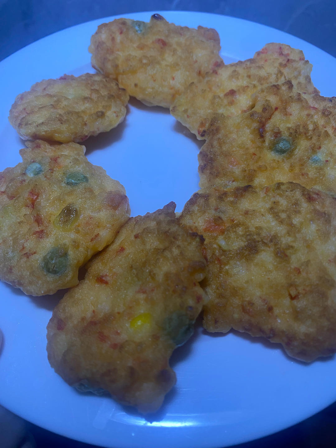 【女儿极力推荐】虾饼颗粒感玉米粒胡萝卜丁早餐搭档满口虾肉健身减脂蛋白质