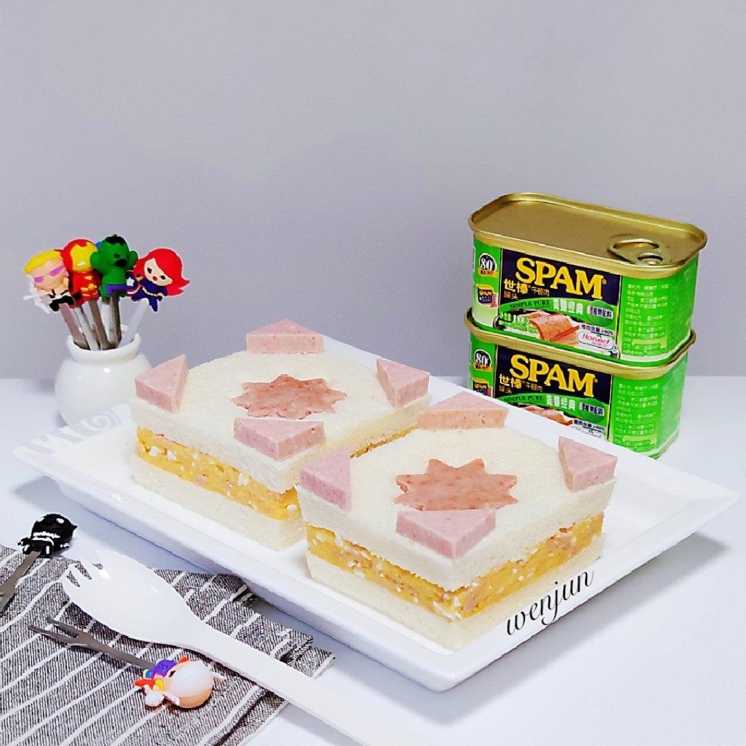 午餐肉花朵三明治