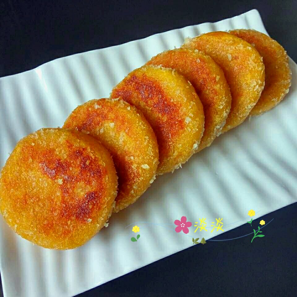 豆沙南瓜糯米饼(外酥里嫩)