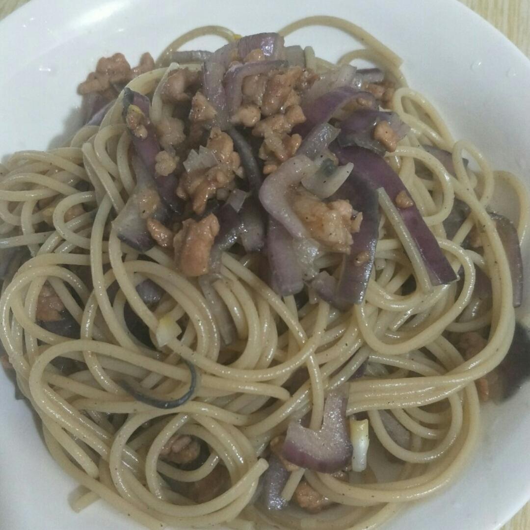 黑椒牛柳炒意面