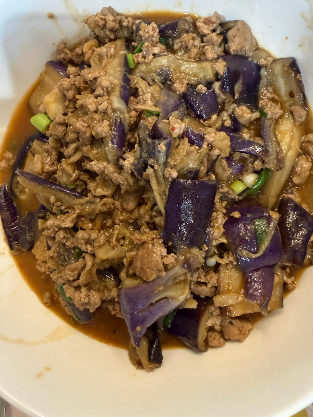 红烧肉沫茄子