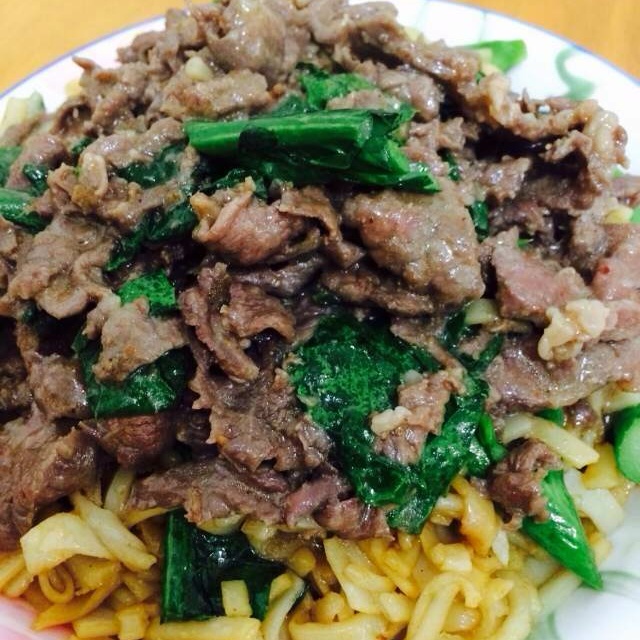芥兰炒牛肉
