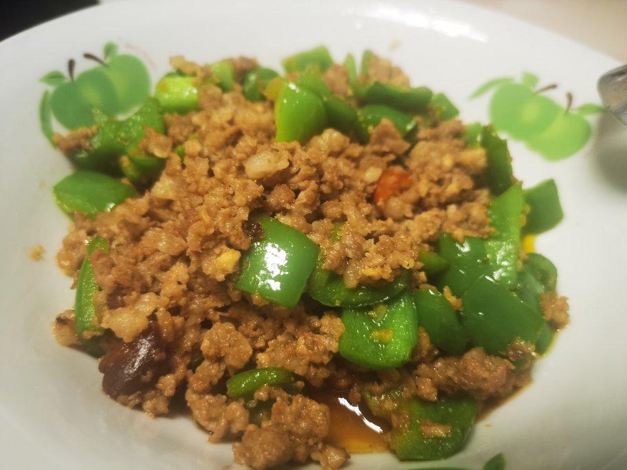青椒炒肉沫
