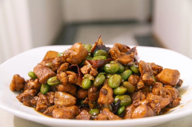 毛豆烧鸡块