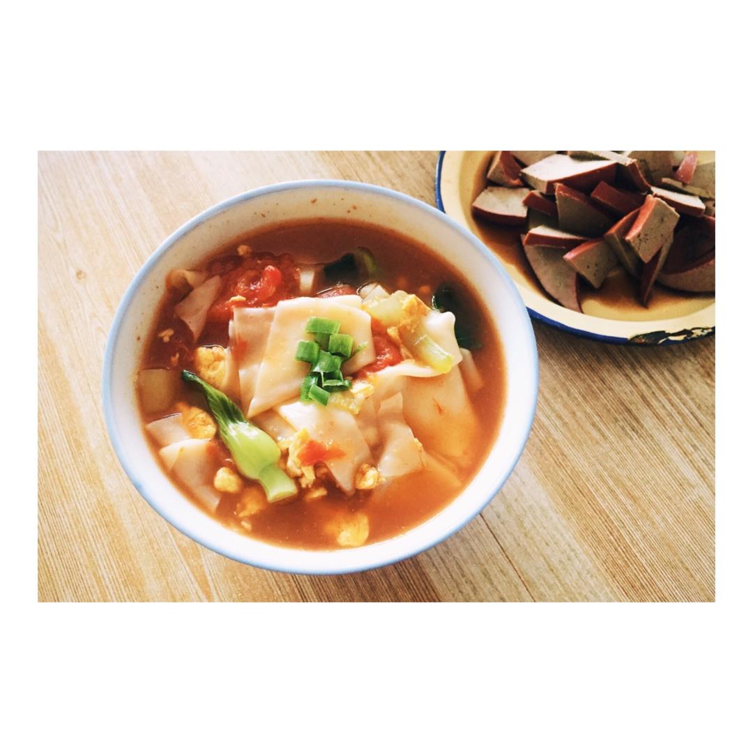 西红柿鸡蛋面片 （内附揪面片教程）