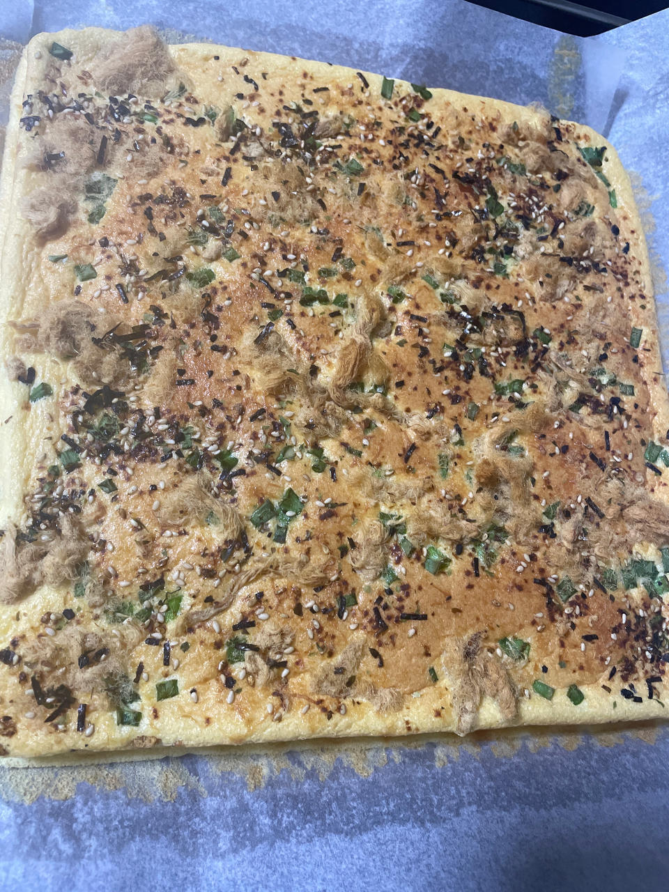 香葱肉松卷 蛋糕卷-无敌美味