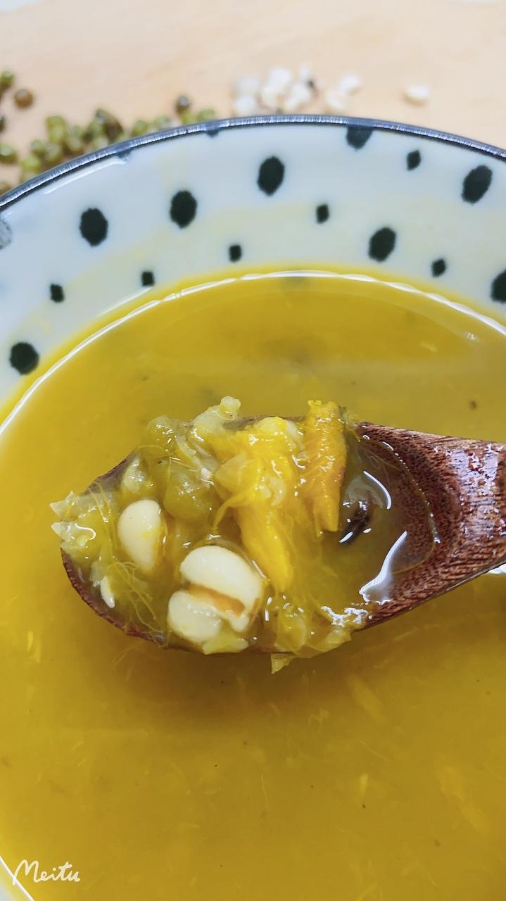 小美版南瓜绿豆薏仁汤的做法