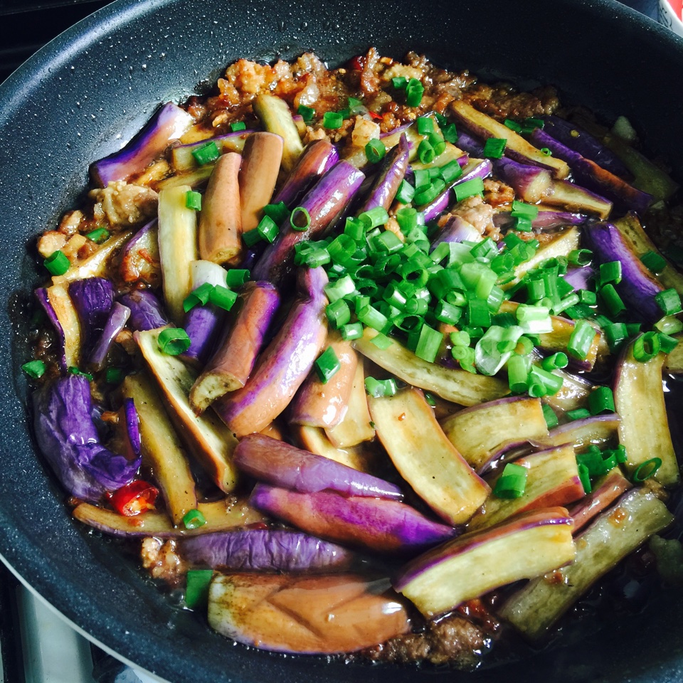 红烧肉沫茄子