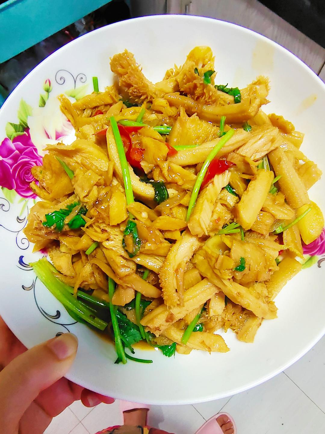 家庭版！牛肚炒笋干