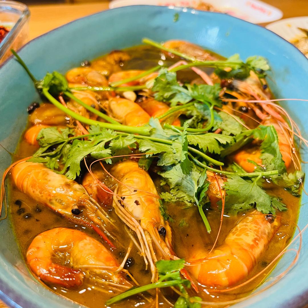 紫苏红烧罗沼虾