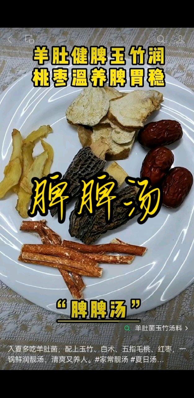 羊肚菌  白术  五指毛桃  玉竹  红枣