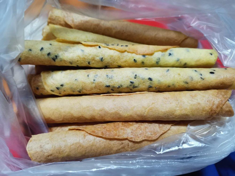 酥掉渣的三色蛋卷❗️搅一搅就能成功❗️巨好吃