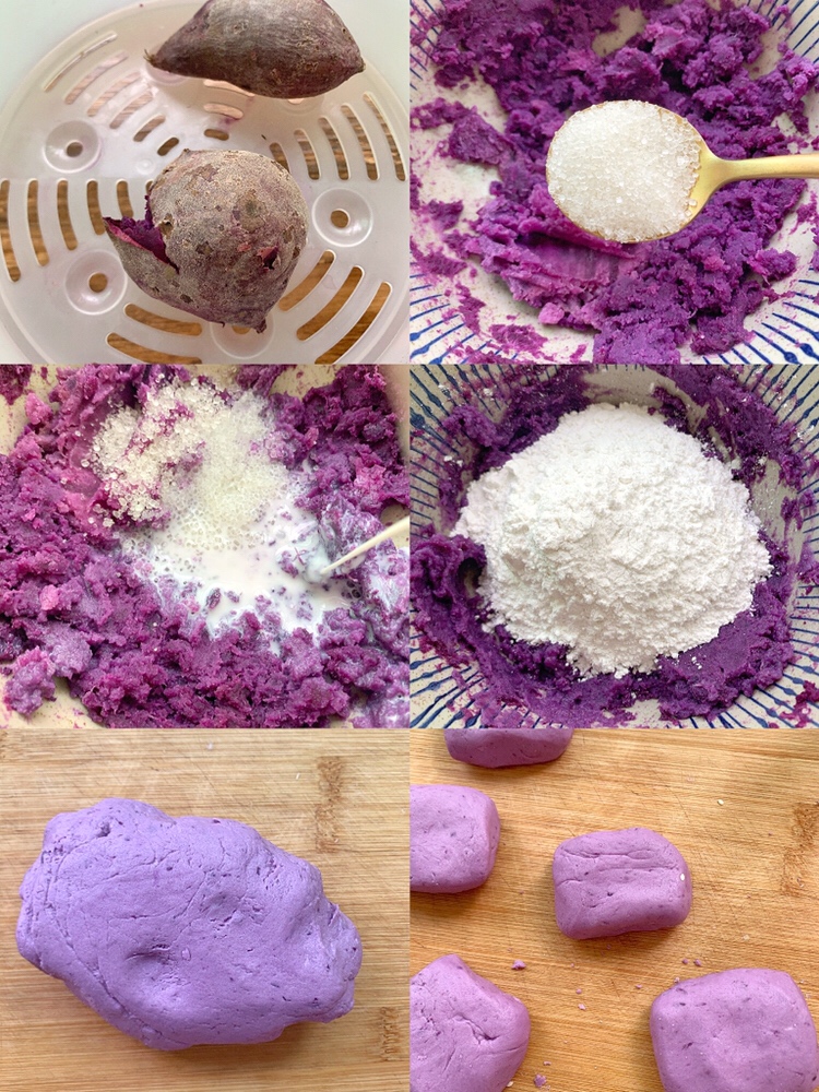 软软糯糯甜甜的紫薯饼，简单易学零失败‼️的做法 步骤1