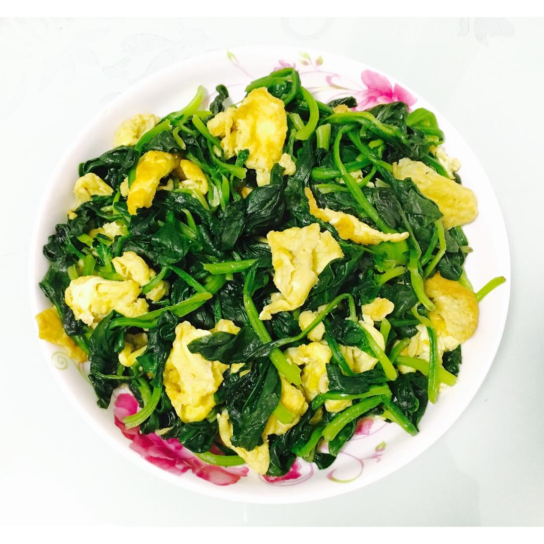 我就是爱做菜别叫我停下来1做的菠菜炒鸡蛋