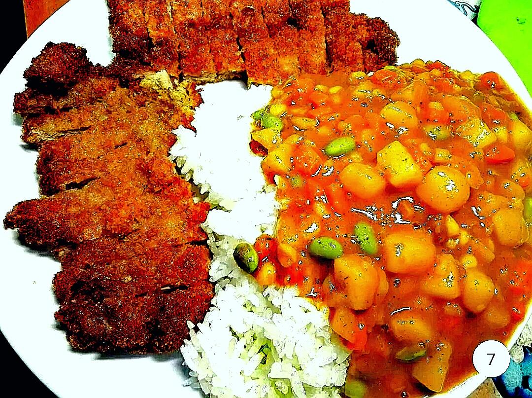 咖喱猪扒饭的做法