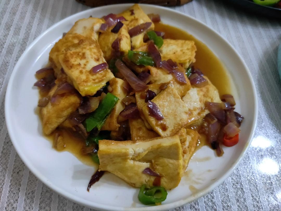 焖煎豆腐