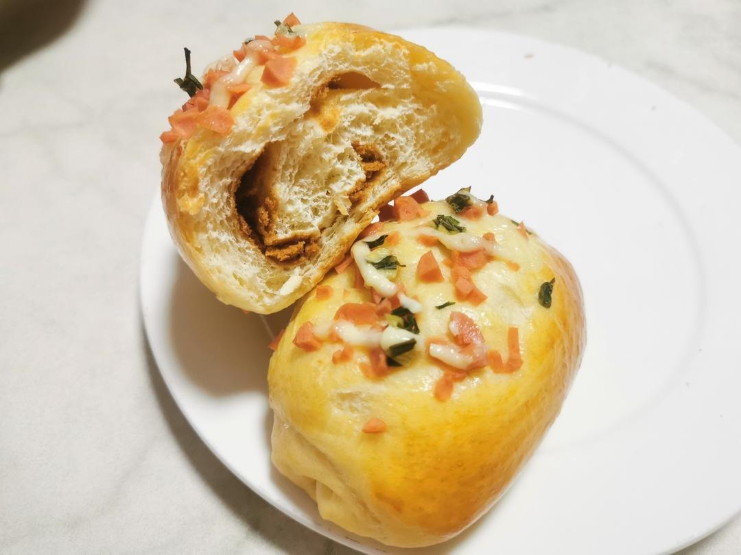 香葱火腿肉松面包