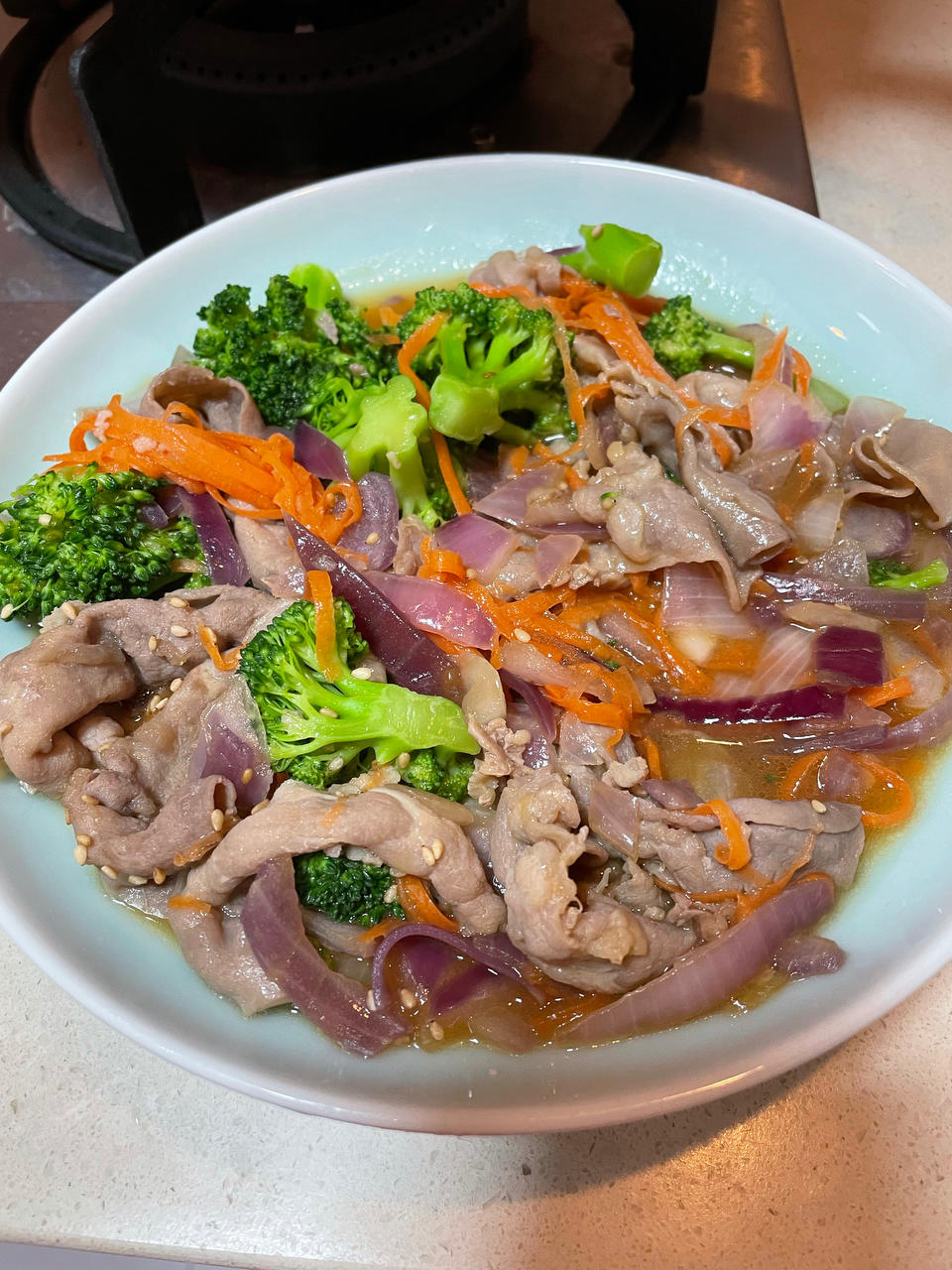 日式照烧肥牛                              模仿吉野家牛肉饭的牛肉版     自制家常照烧酱汁