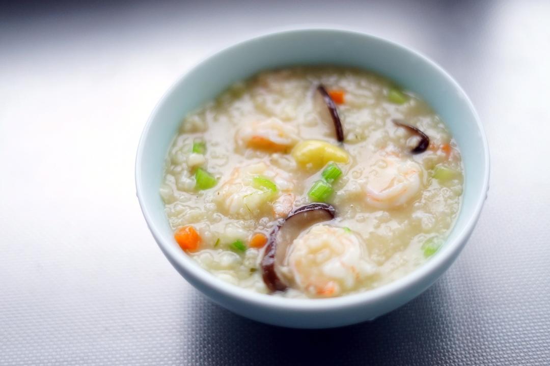 鲜虾砂锅粥