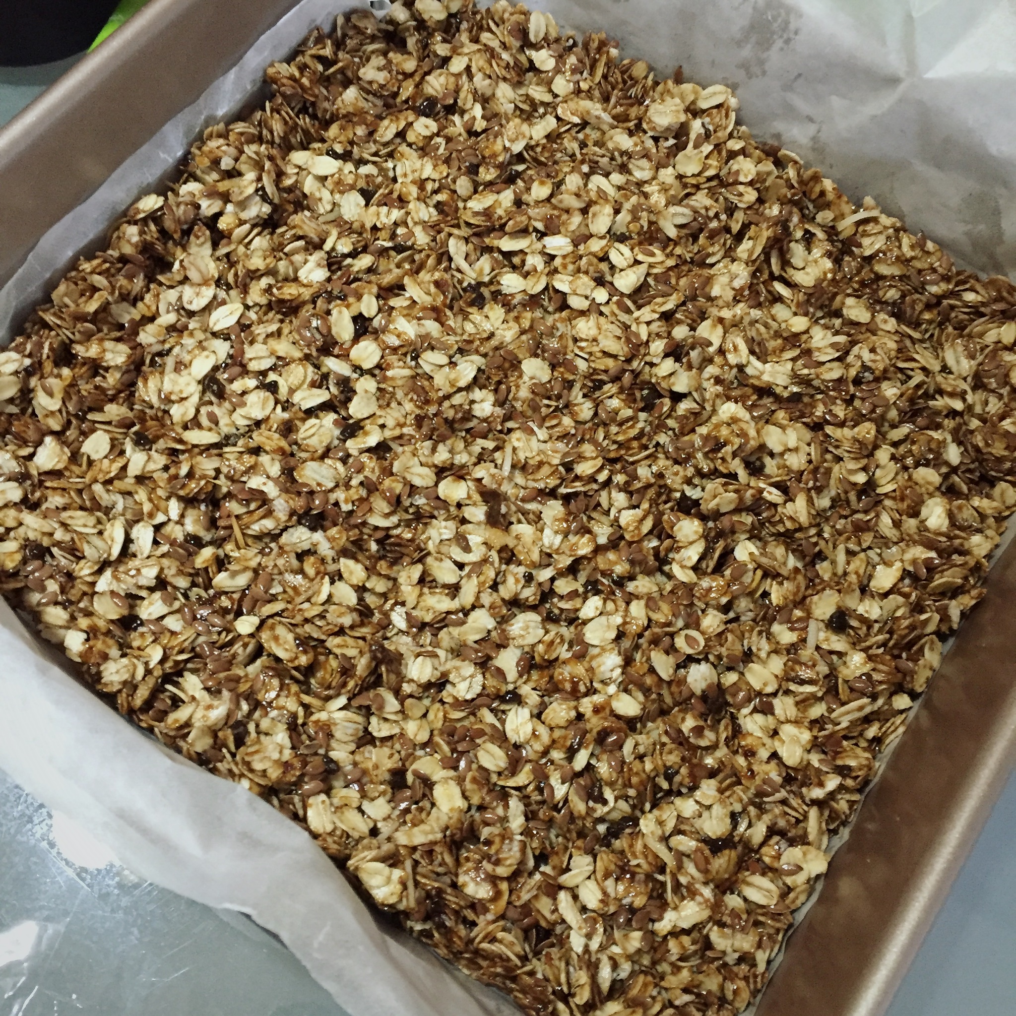 『小葵厨房』
椰丝亚麻籽燕麦能量棒 
Energy Granola bar  
(Coconut Chip Flaxseed)的做法 步骤5