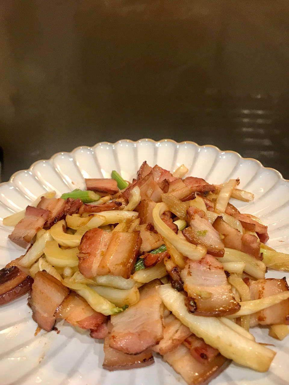 腊肉炒茴香头