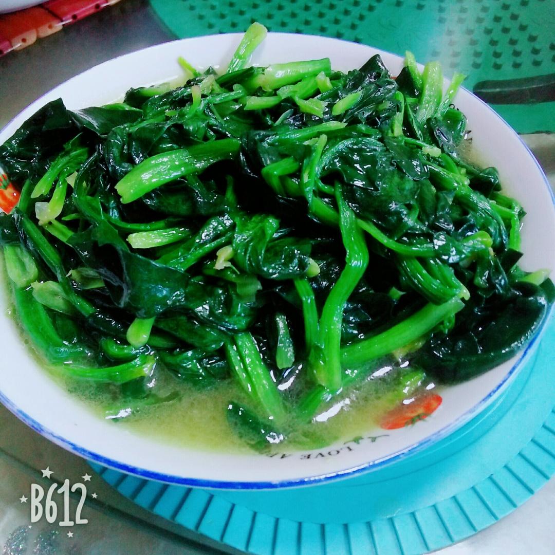 书馨做的炒波菜