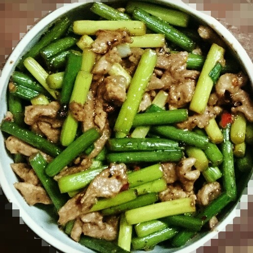 蒜薹炒肉丝