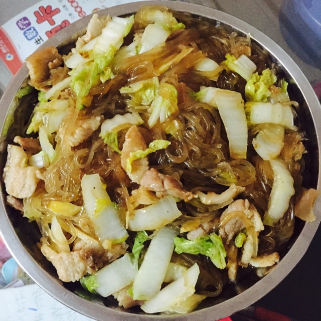 家常菜 白菜炖粉条 笑逐颜开-7做的白菜炖粉条