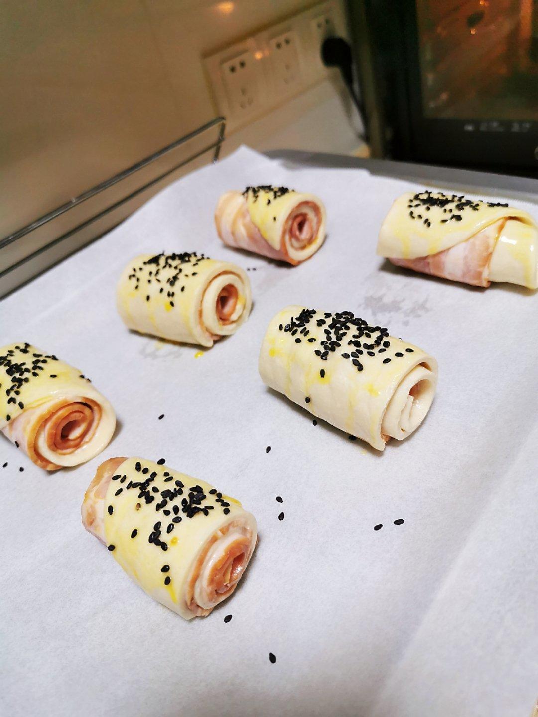 手抓饼培根卷
