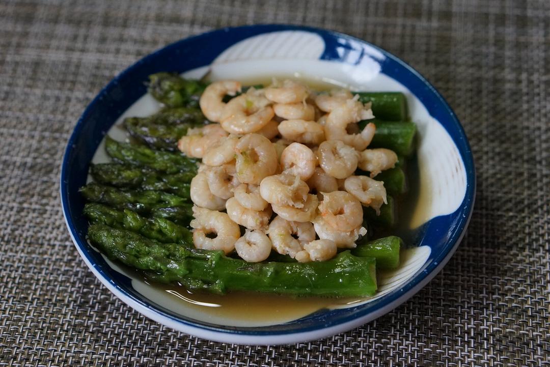 清炒芦笋虾仁