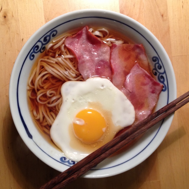 小葱麻油酱油面