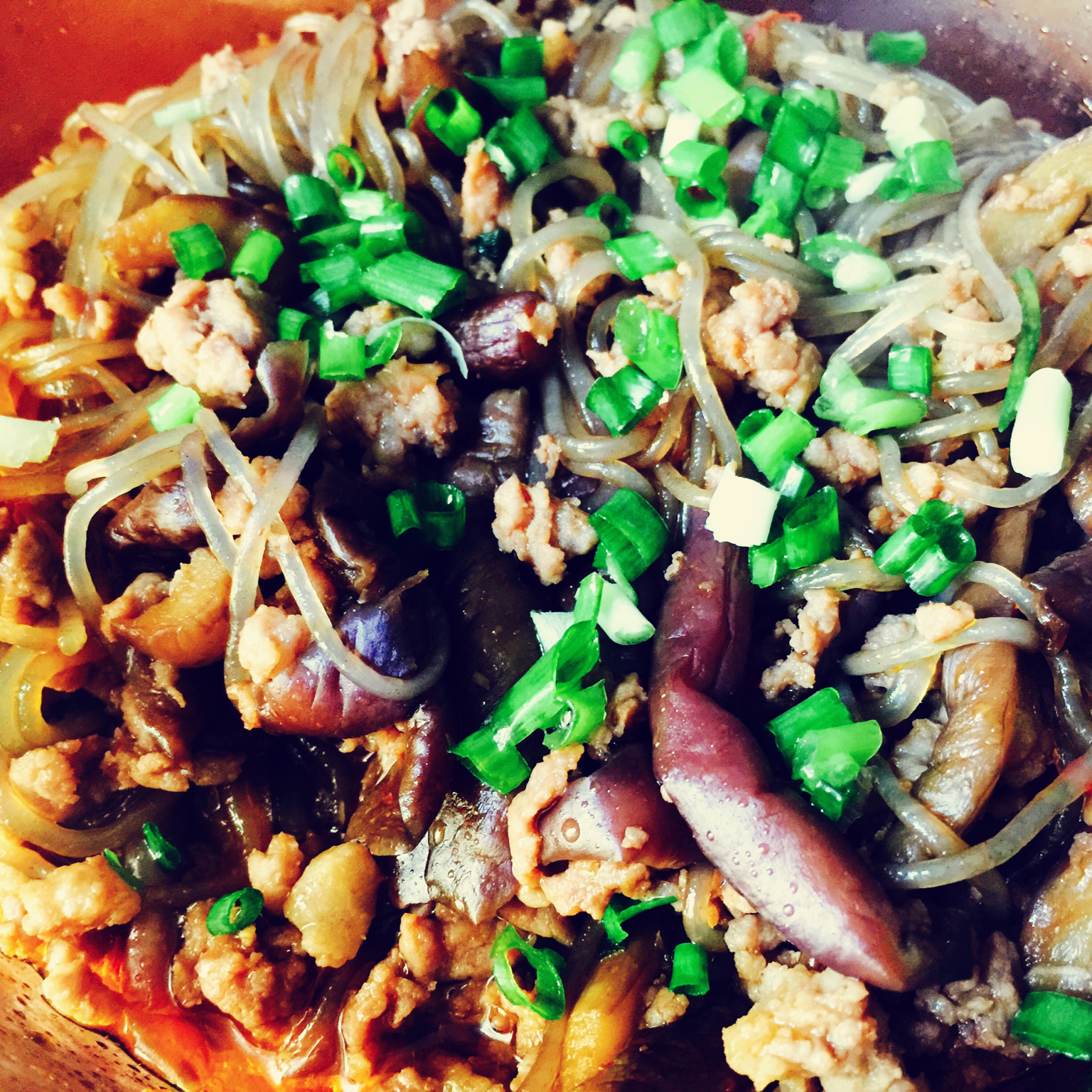 肉末茄子粉丝煲