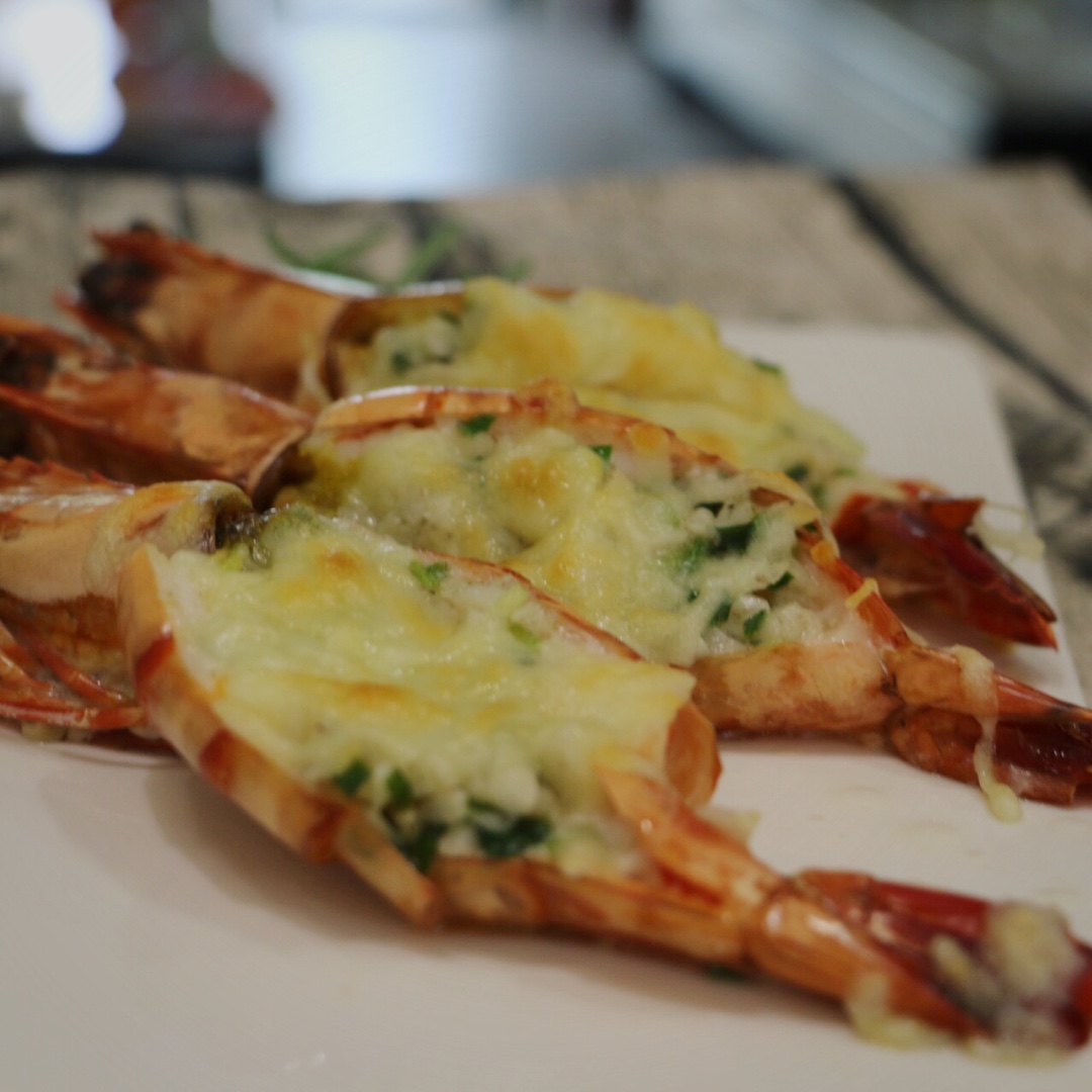 芝士烤虾（无蒜蓉版）