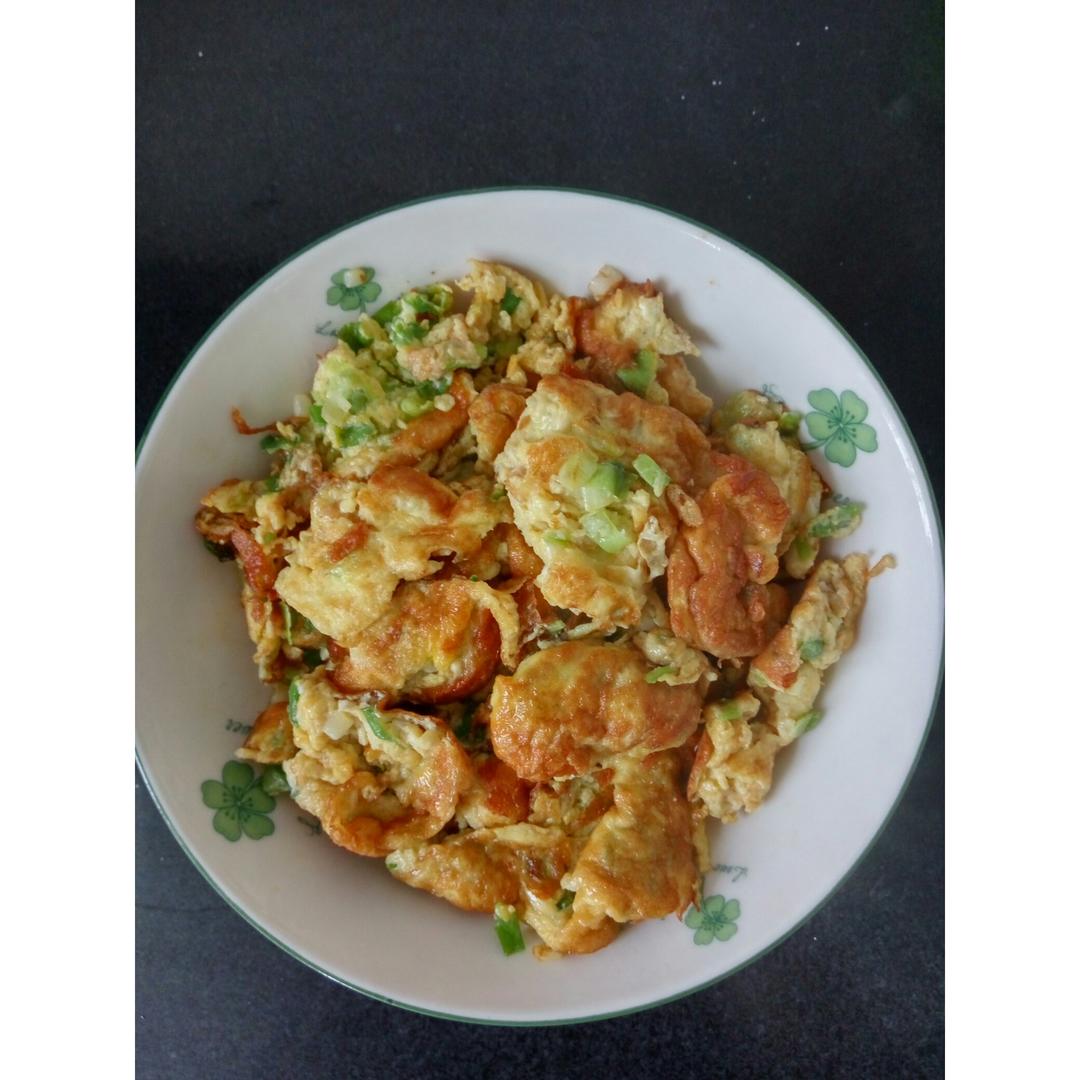 小葱炒鸡蛋
