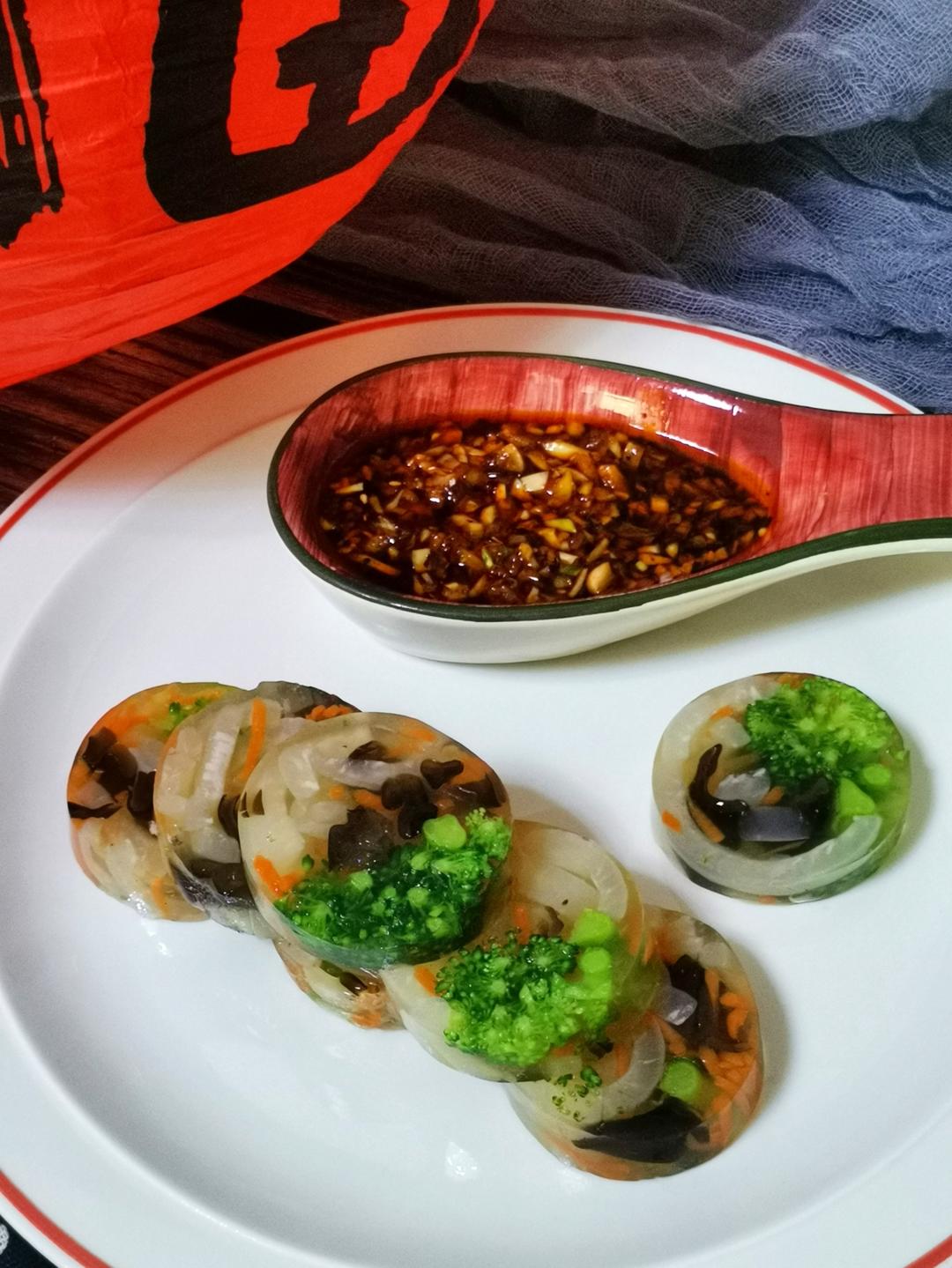 水晶蔬菜皮冻肠