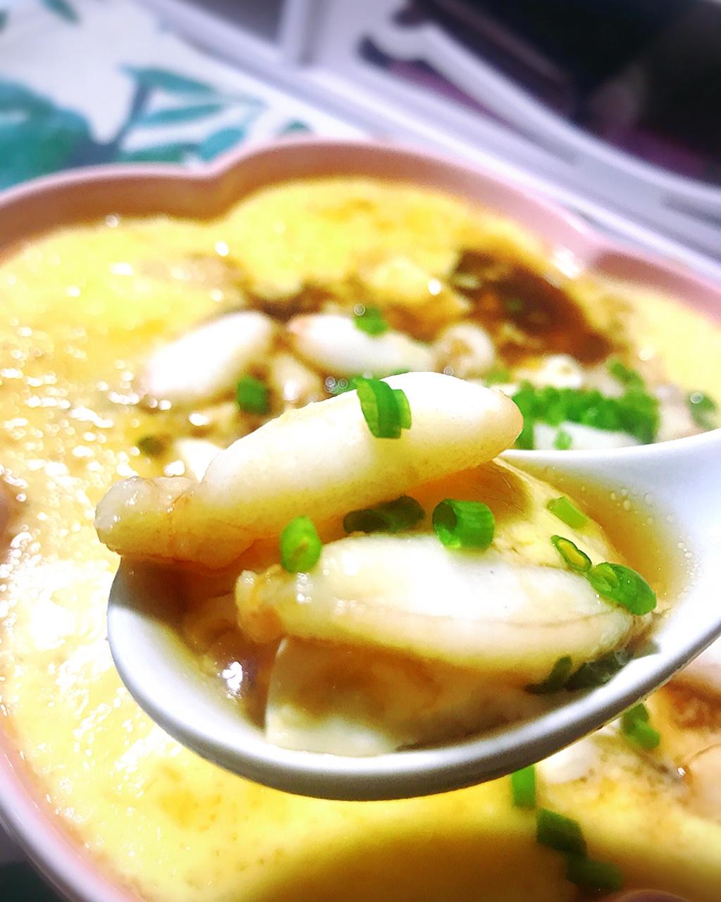 虾仁豆腐蒸水蛋