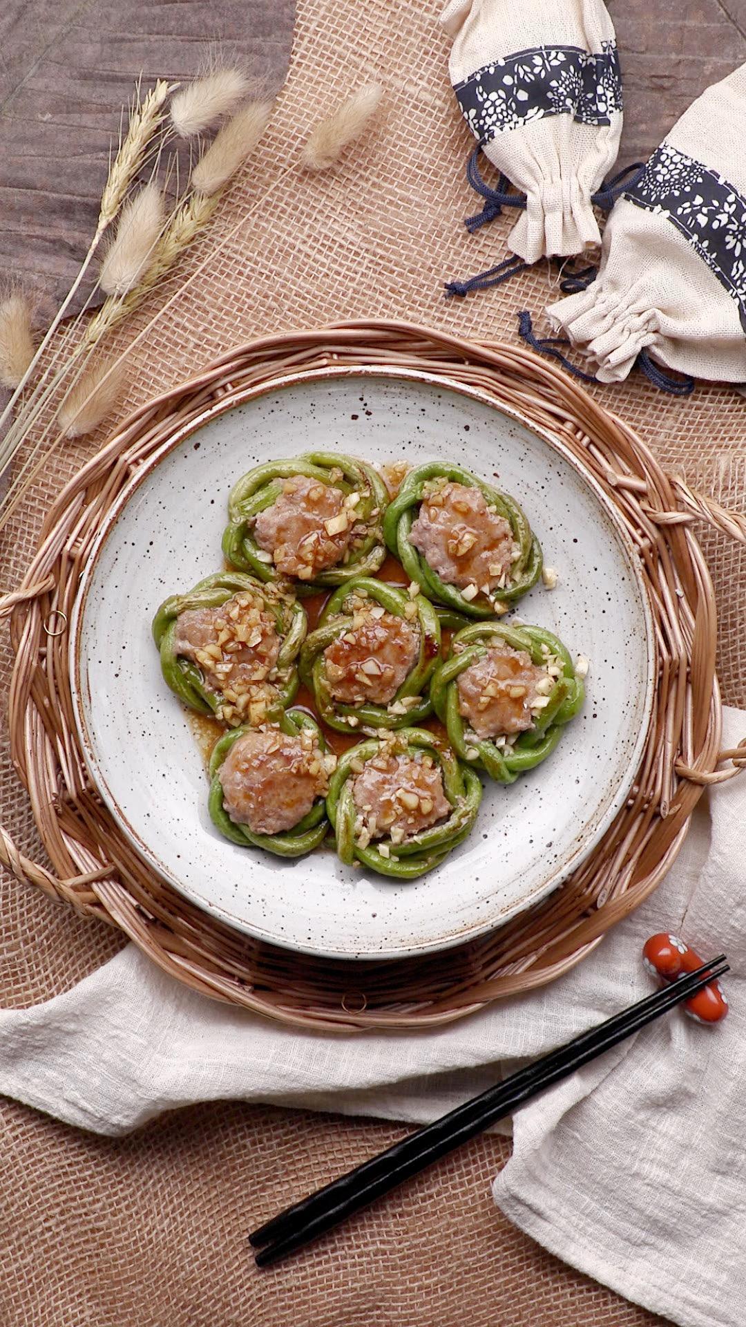 豇豆酿肉的做法