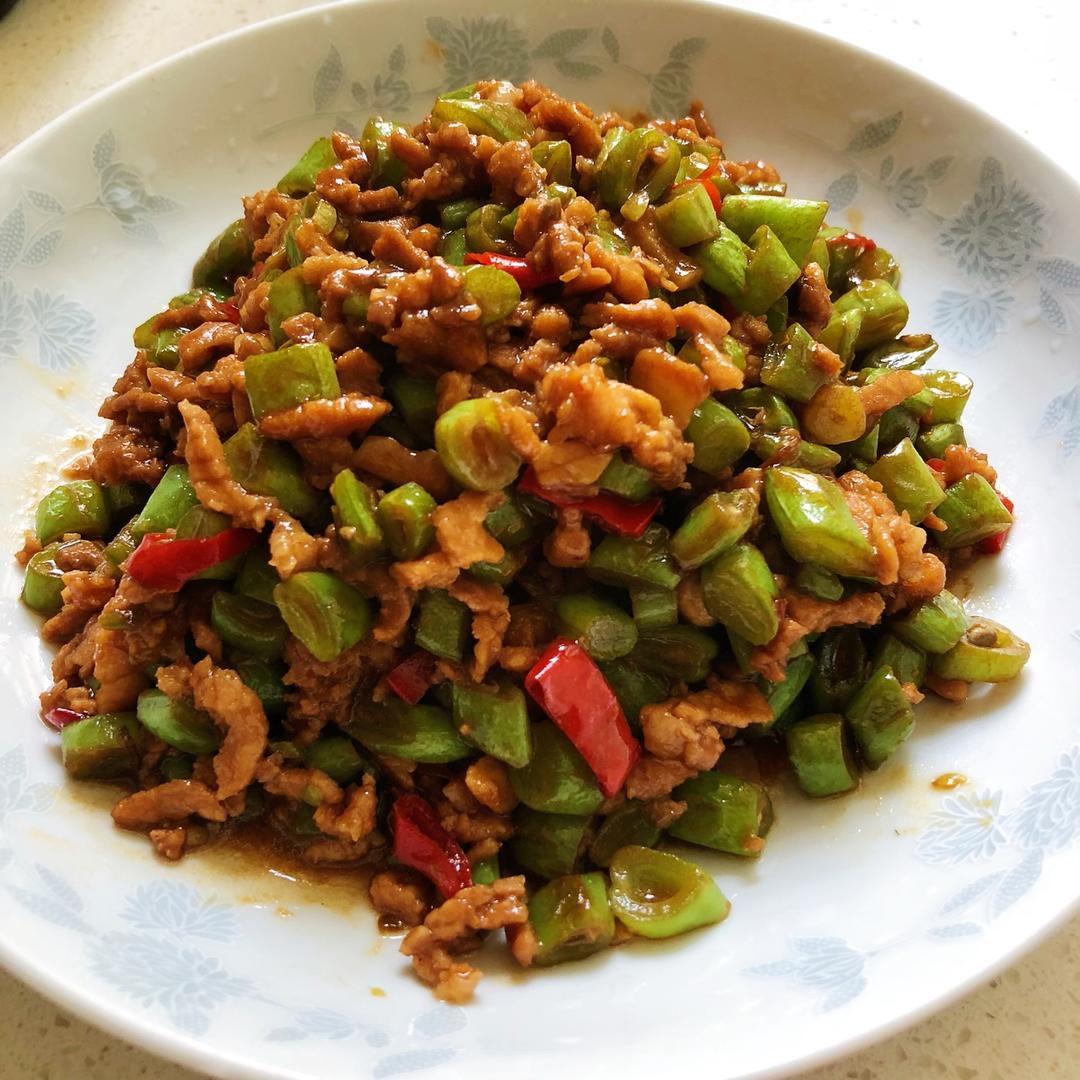 肉沫豆角下饭菜