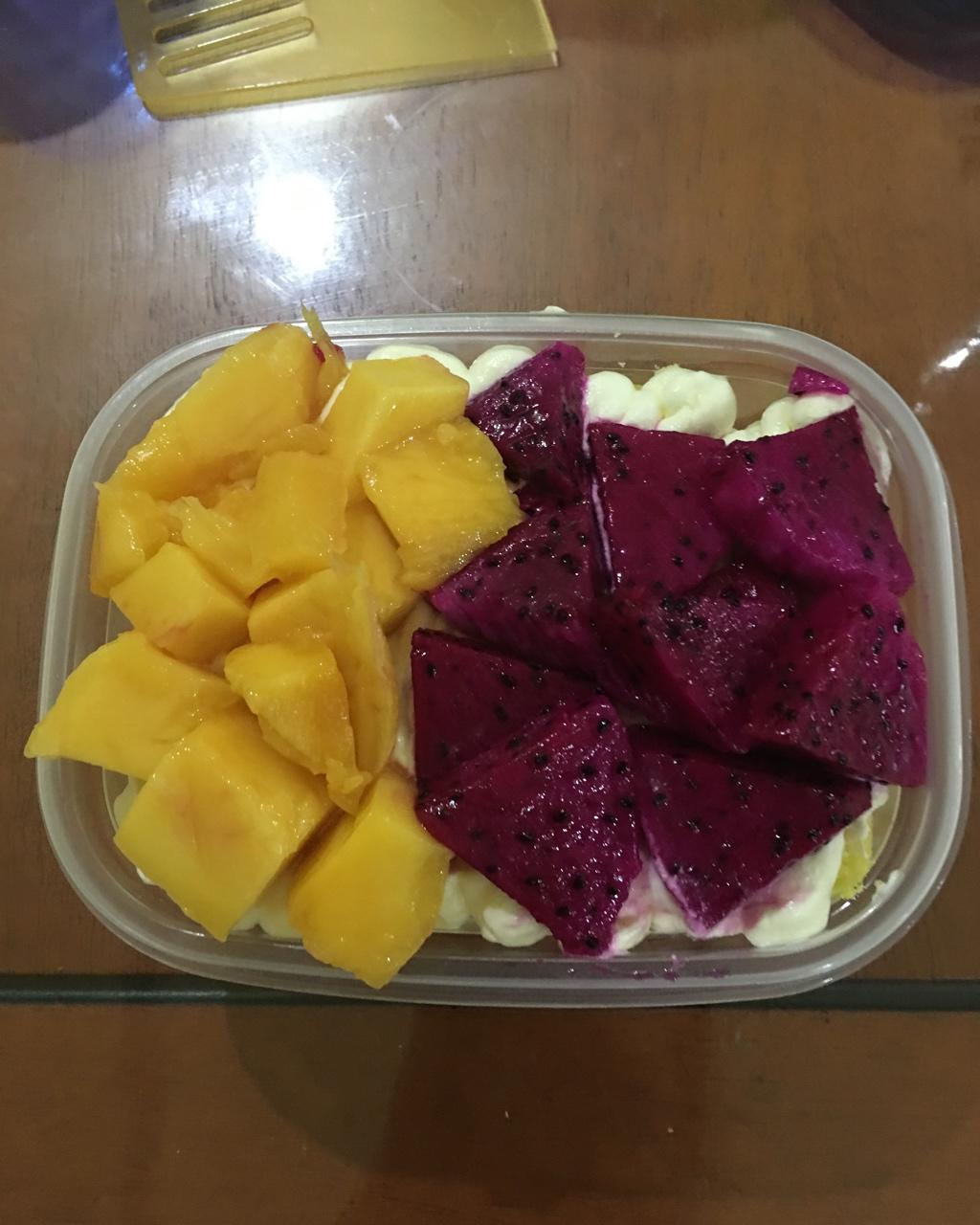 简单快手的便当饭盒水果盒子蛋糕