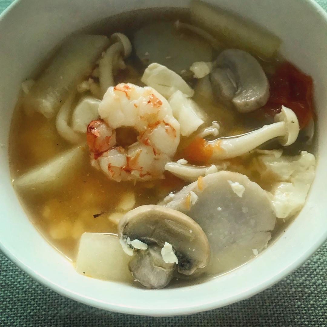 鲜虾菌菇豆腐锅-高蛋白减脂增肌