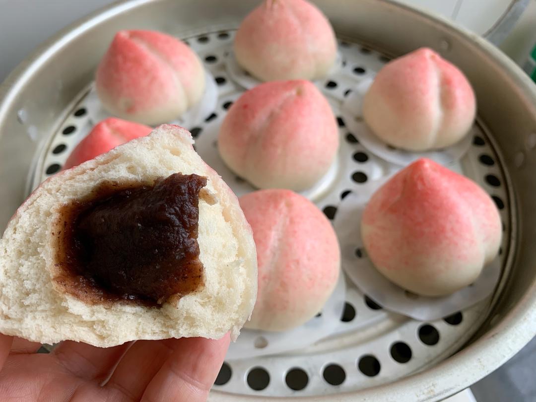 豆沙寿桃餐包：无论早餐还是祝寿都非常适合的做法 步骤11