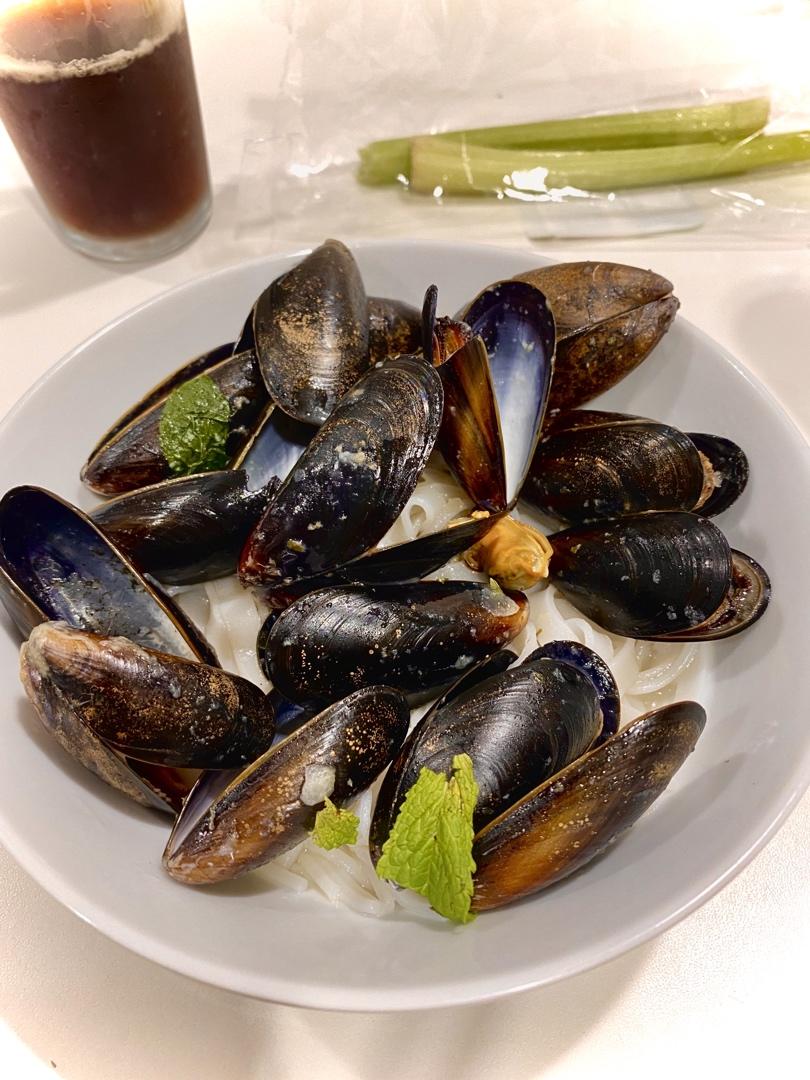 海鲜贻贝面